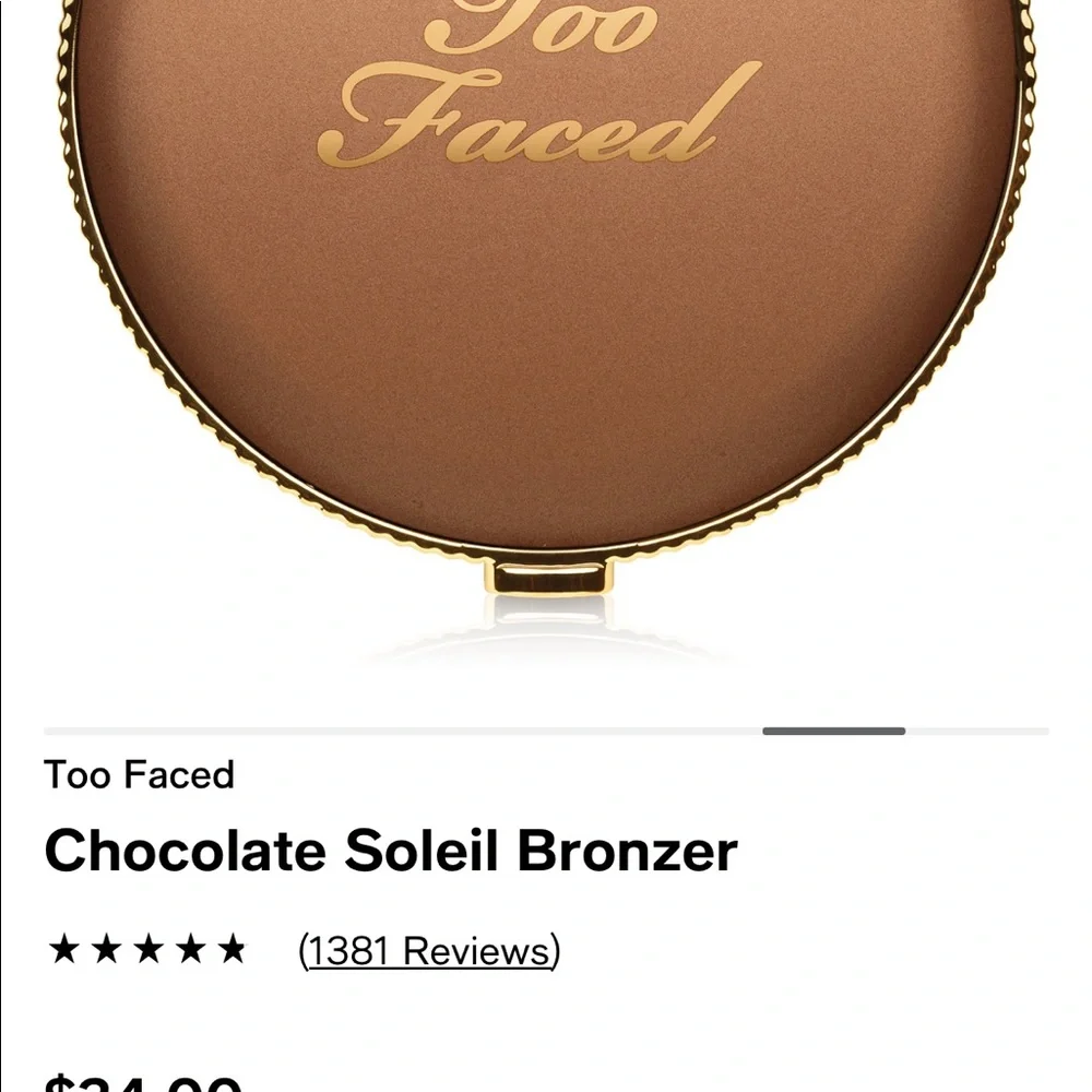 TOO FACED Matte Chocolate Soleil Bronzer NIB 0.28oz $34